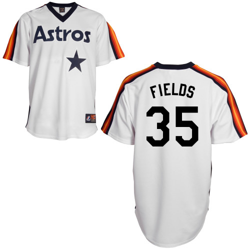 Josh Fields #35 mlb Jersey-Houston Astros Women's Authentic Home Alumni Association Baseball Jersey